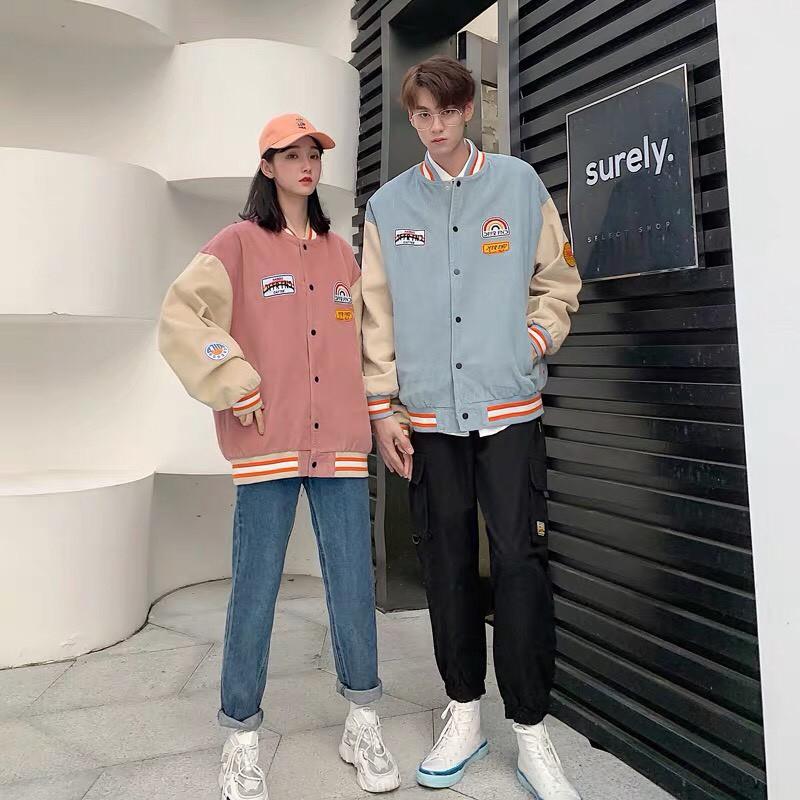 Áo khoác bomber unisex chất nhung form rộng Thêu Deep End phong cách ulzzang Wind