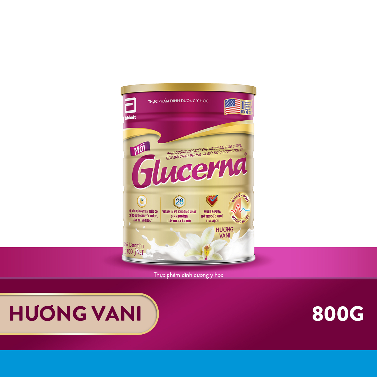 Lon Sữa Glucerna 800g - Tặng 1 hộp đựng thức ăn