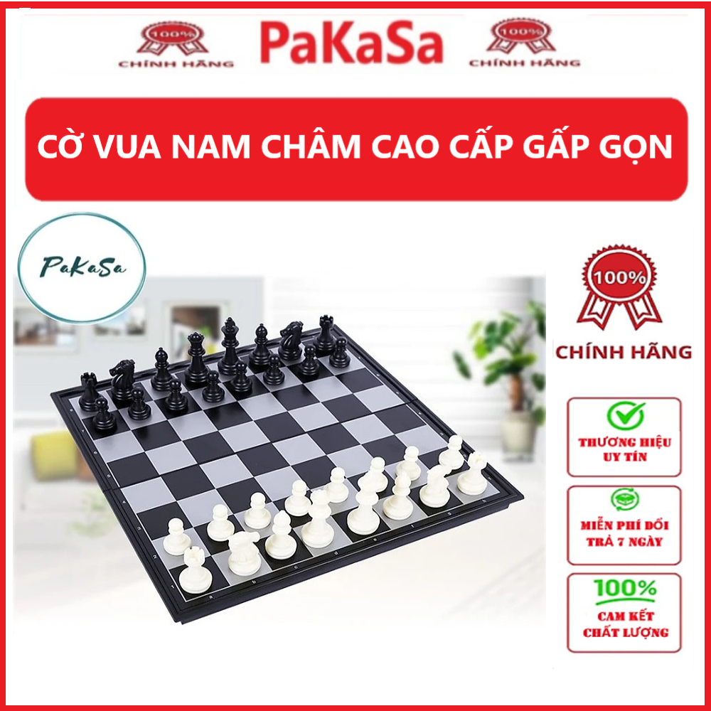 Bộ Cờ Vua Nam Châm Gấp Gọn Cao Cấp - Hàng Chính Hãng 