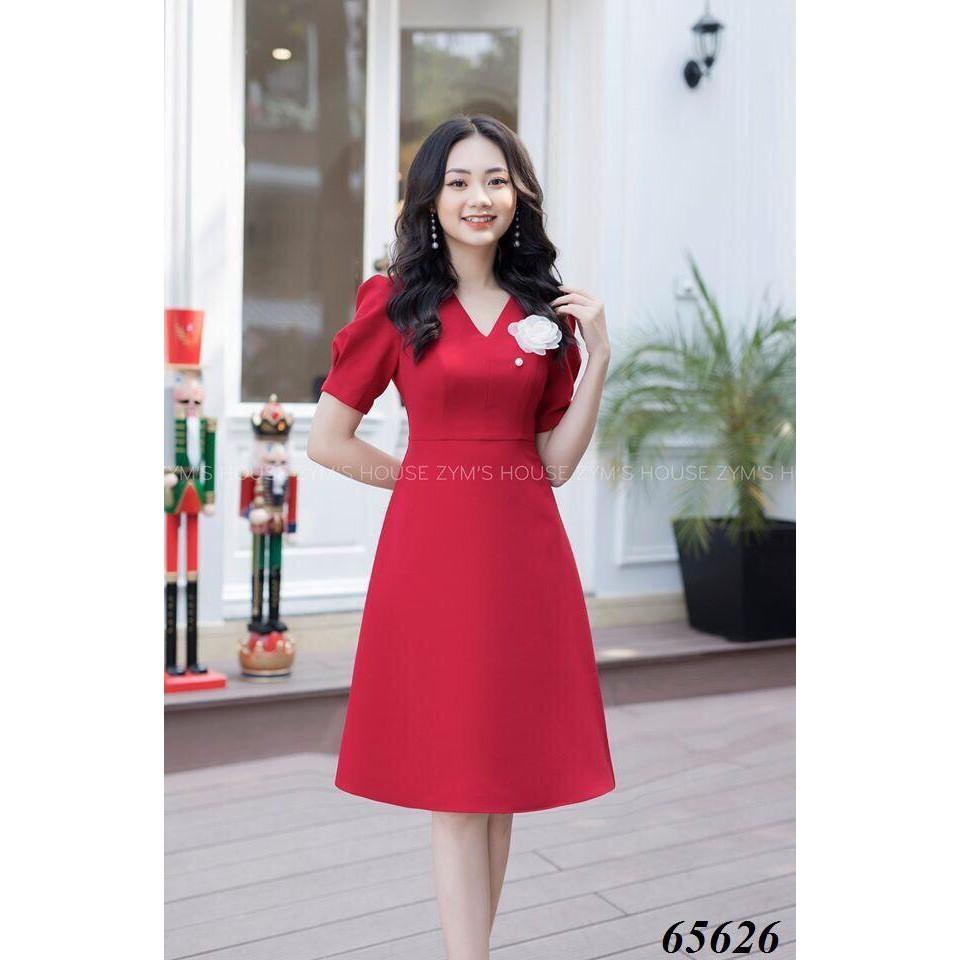 Váy xòe tay con đính bông nhẹ nhàng - thanh lịch cho chị em / Có size XXL