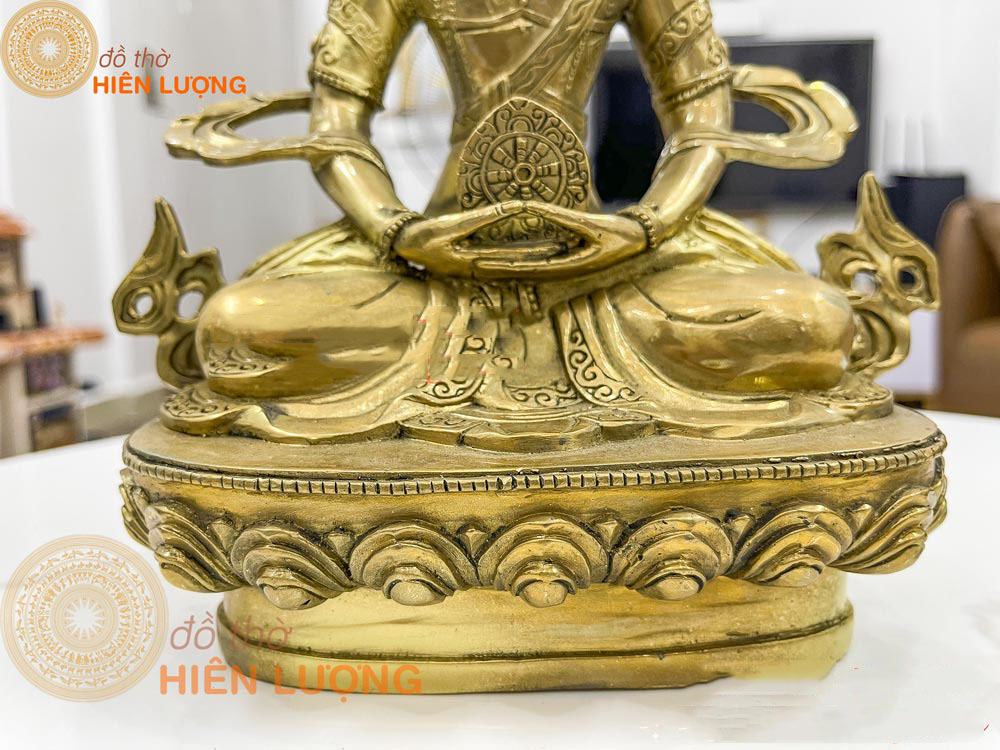 Tượng Phật Tứ Diện Mật Tông Bằng Đồng Vàng Nguyên Chất Kích Thước: DxRxC: 20x11x33cm, Nặng: 1,4kg