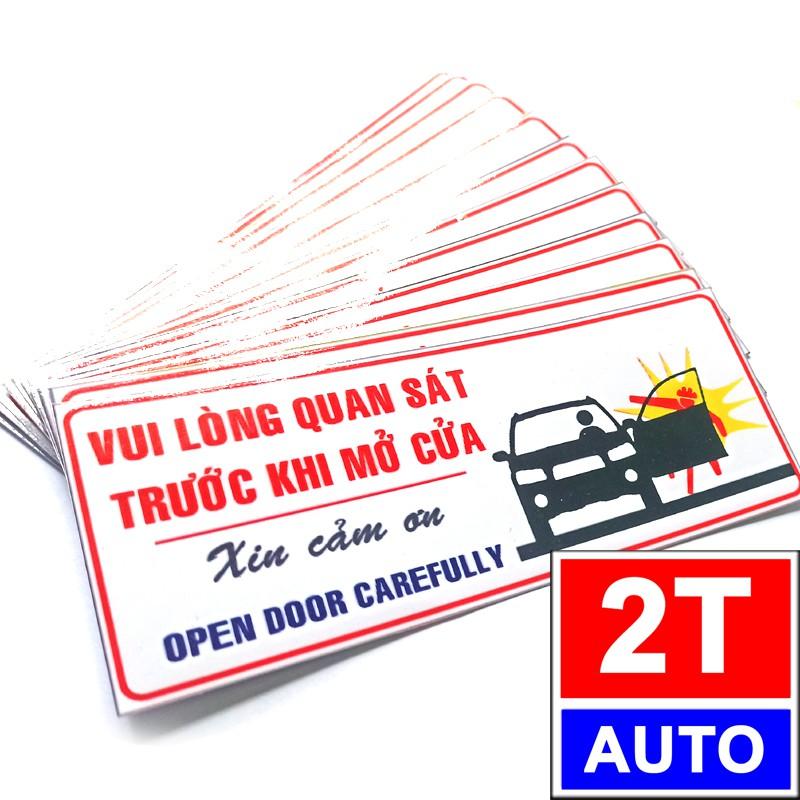 LOGO STICKER TẤM DÁN CẢNH BÁO CHÚ Ý QUAN SÁT TRƯỚC KHI MỞ CỬA XE, CHÚ Ý KHI MỞ CỬA XE MỞ CỬA Ô TÔ KHÔNG QUAN SÁT