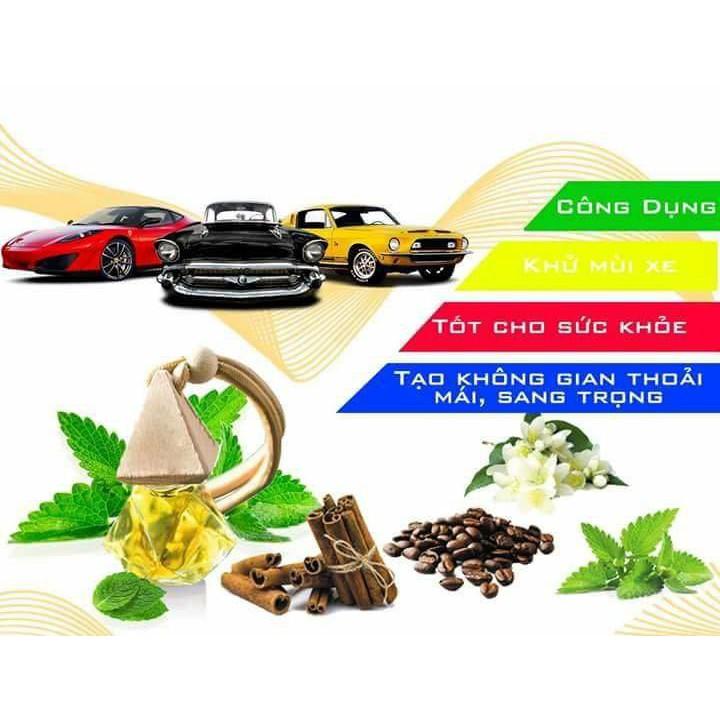 Tinh dầu treo xe, treo phòng Hương Sả chanh tặng 1 lọ tinh dầu 10ml