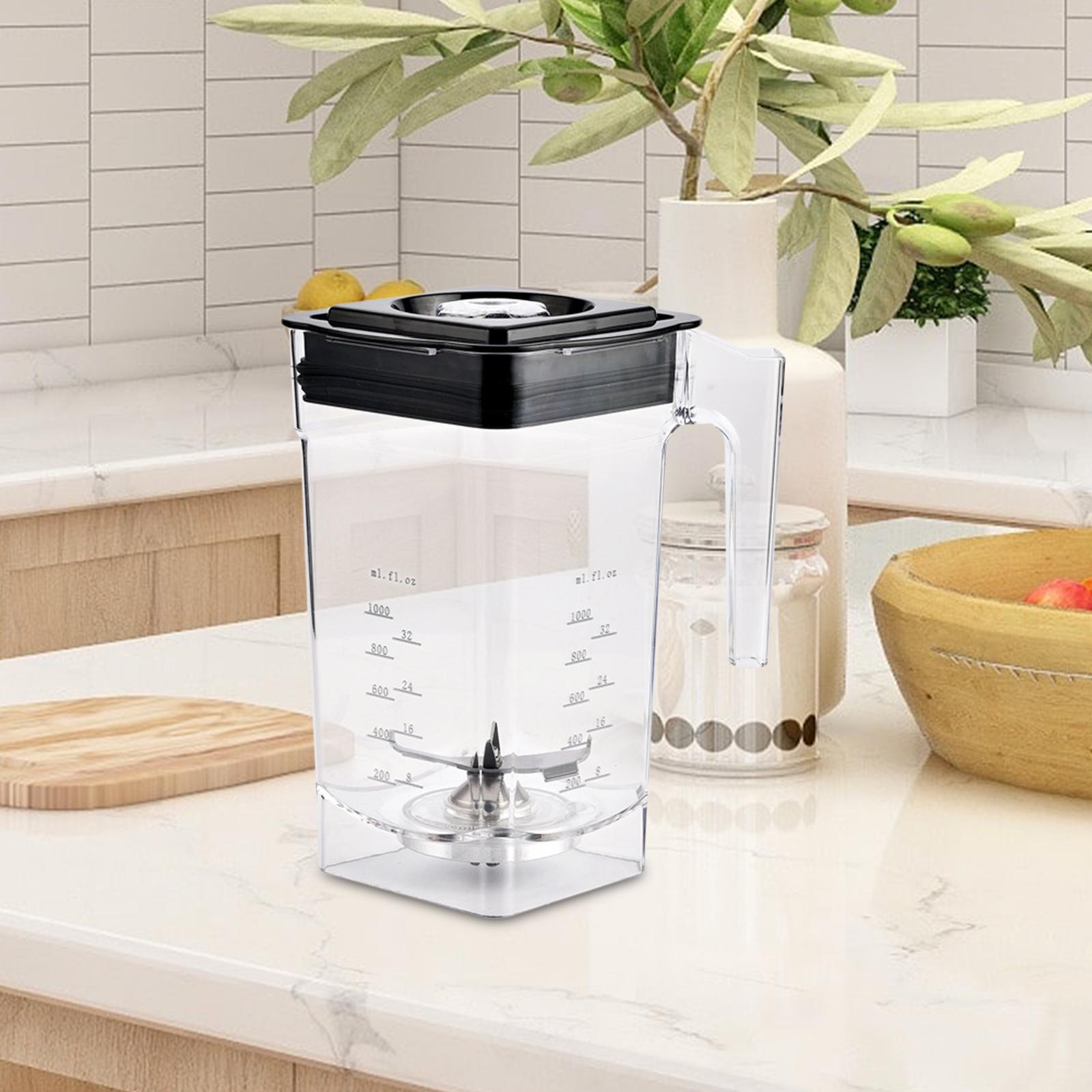 Blender Jar Blender Replacement Parts Clear Markings Easy to Clean with Lid Smoothie Machine Accessories Blender Replacement Jug for Soup