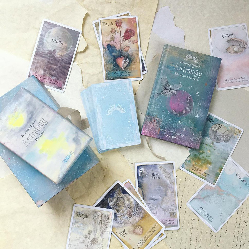Bộ Bài Heavenly Bodies Astrology Oracle 51 Lá  Đá Thanh Tẩy