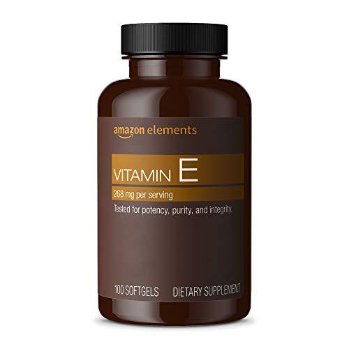 Amazon Elements Vitamin E, 400 IU, 100 Softgels, more than a 3 month supply                              (Packaging may vary)