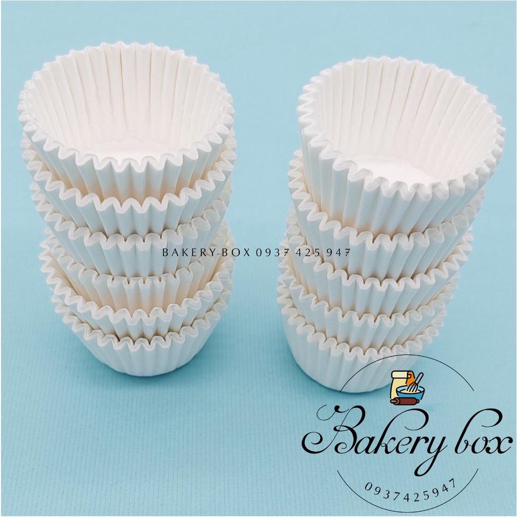 1 Cây Cup Giấy Mềm Trắng Nướng Bánh - Lót Bánh Bao Hấp (~500)