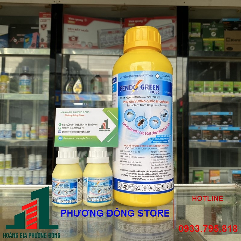 Thuốc diệt muỗi và côn trùng Fendo Green 10SC-1 lít