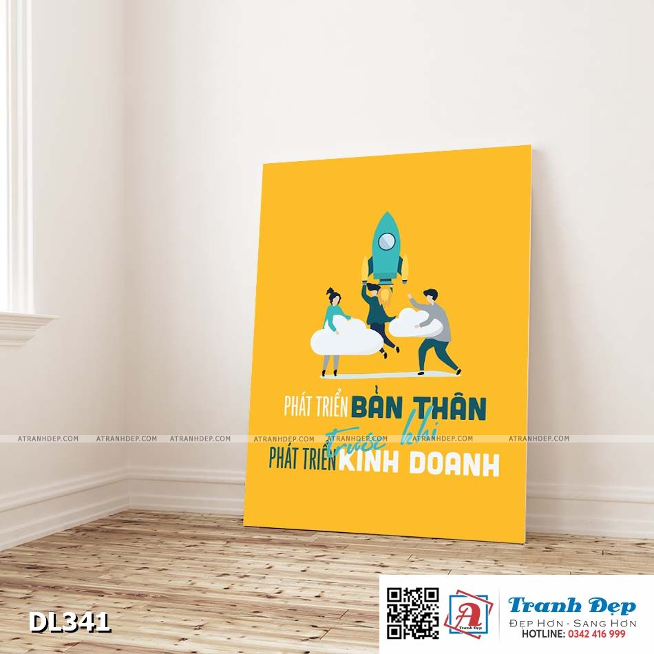 Tranh động lực trang trí phòng làm việc - Phát triển bản thân trước khi phát triển kinh doanh - DL341