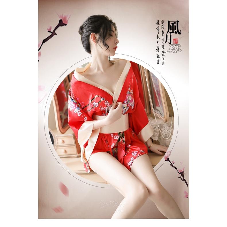 Sét Áo Choàng Ngủ Kimono Phong Cách Nhật Bản MS5060