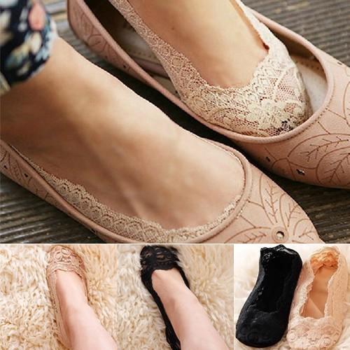 Tất thuyền tàng hình nữ, vớ nữ đi hài đi giày loại chống trượt & kháng khuẩn -Free Size