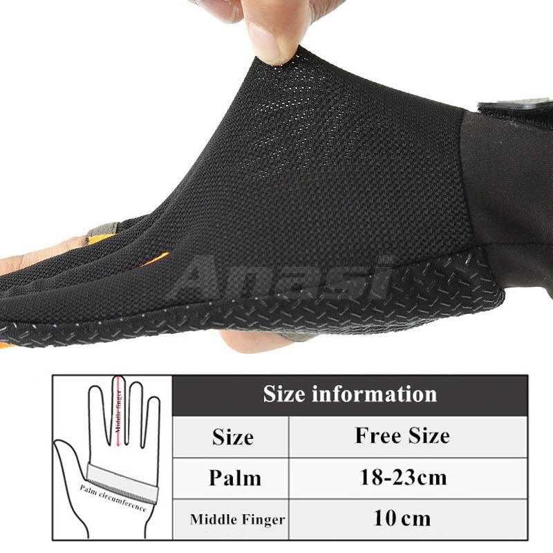 Găng tay chống nắng nam Anasi HW75 cắt 2 ngón - Găng tay chạy xe , tập gym, đi phượt