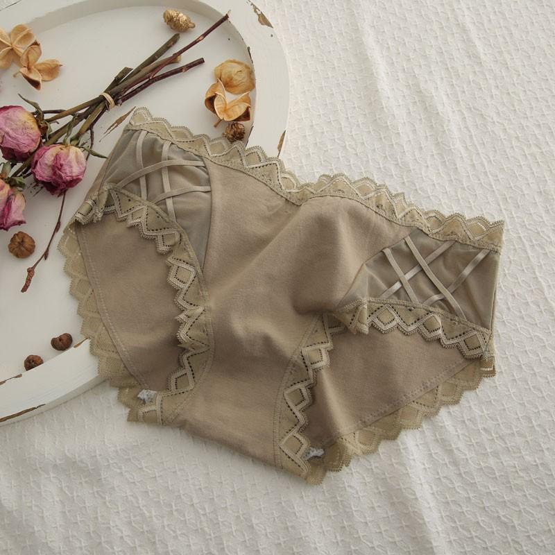 Quần Lót Nữ Cotton Siêu Mềm Đan Dây Hông P335