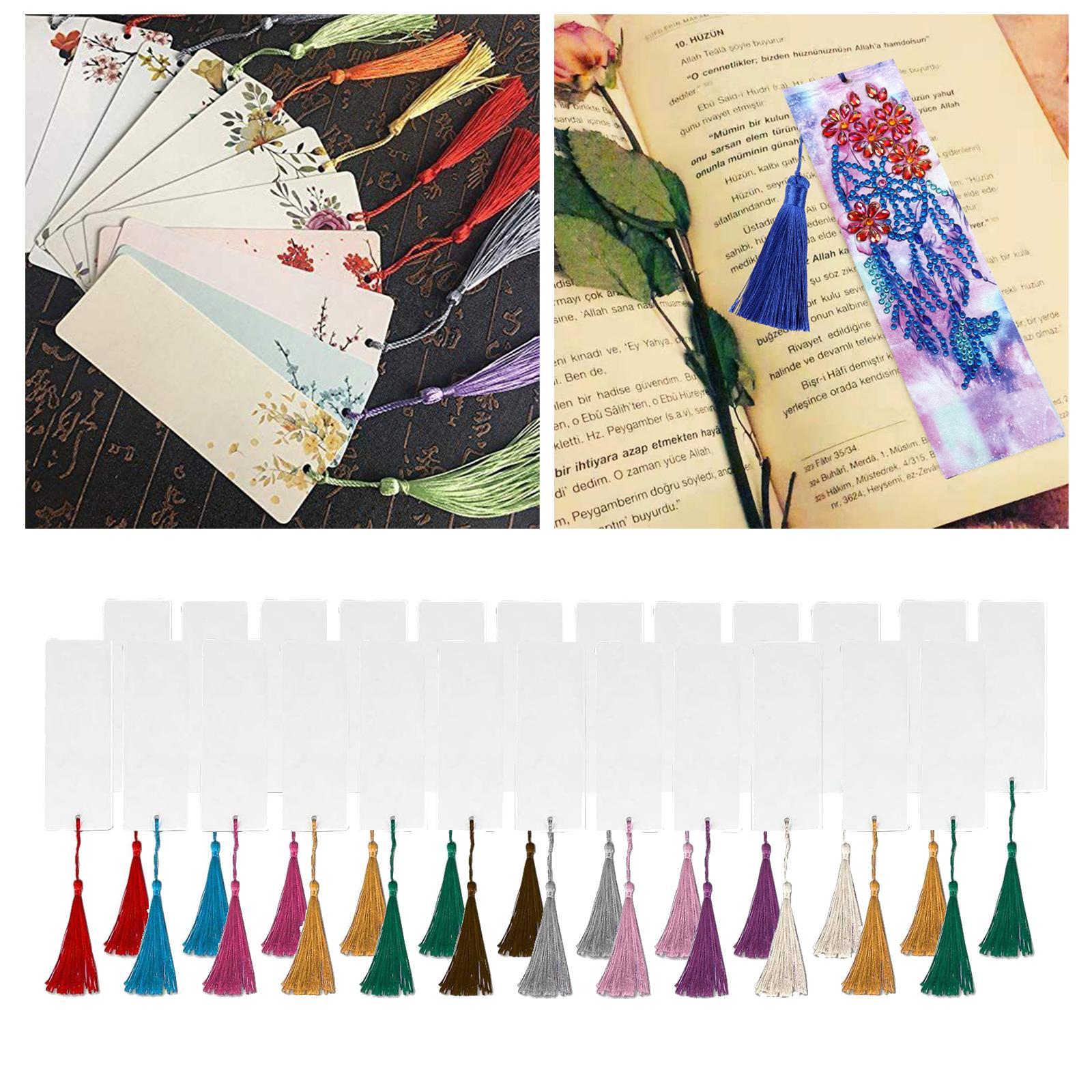 Paper Tassels Blank Bookmarks Souvenir Keyring Art Accessories Card 24pcs
