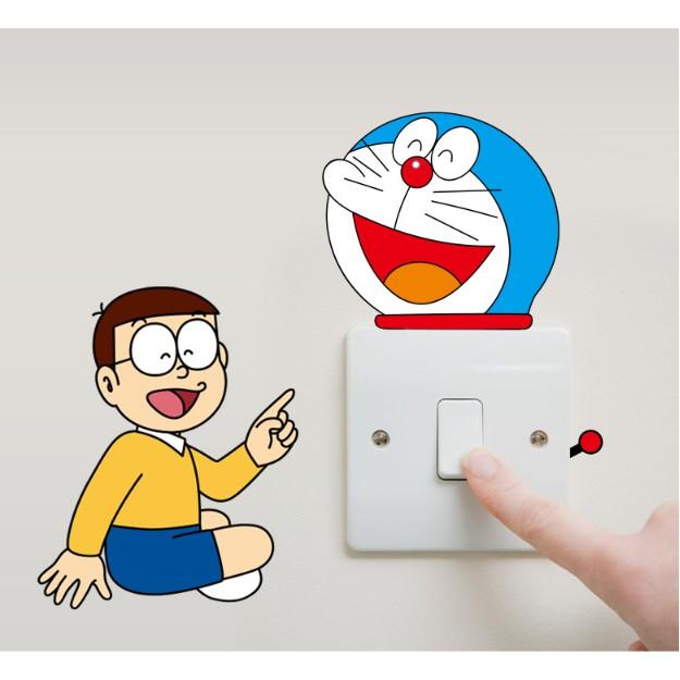 Decal dán Công Tắc Đèn - Hình Doremon
