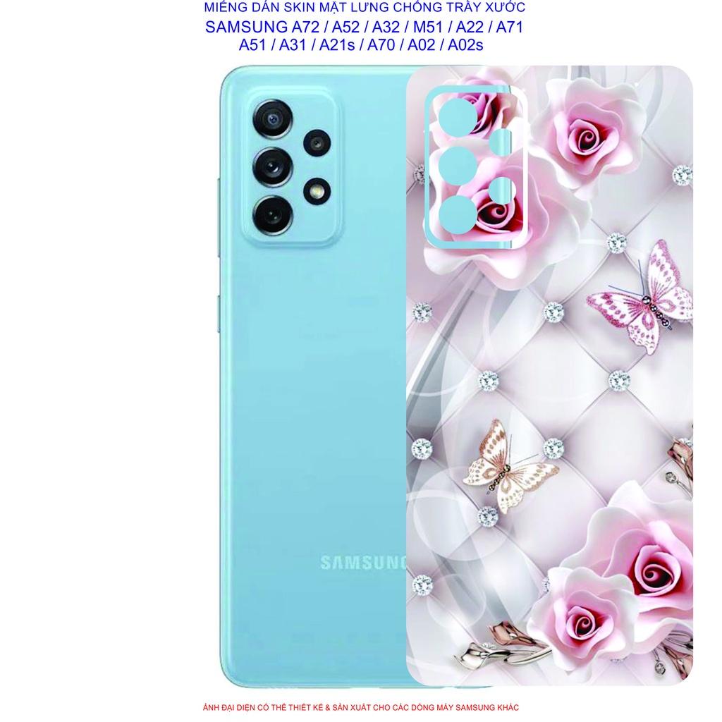Miếng Dán Skin mặt lưng dành cho SAMSUNG A72 / A52 / A32 / A22 / M51 / A71 / A51 / A31 / A21s / A12 / A02 / A02s chống trầy xước