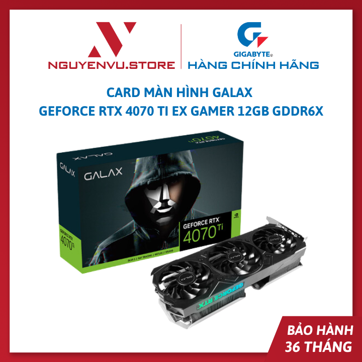 Card màn hình Galax GeForce RTX 4070 Ti EX Gamer 12GB GDDR6X - Hàng Chính Hãng