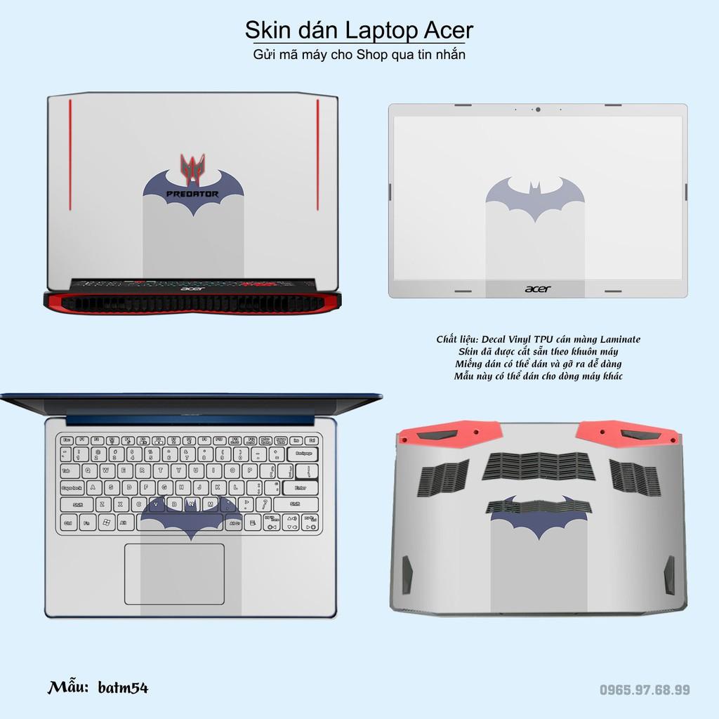 Skin dán Laptop Acer in hình Người dơi _nhiều mẫu 3 (inbox mã máy cho Shop)