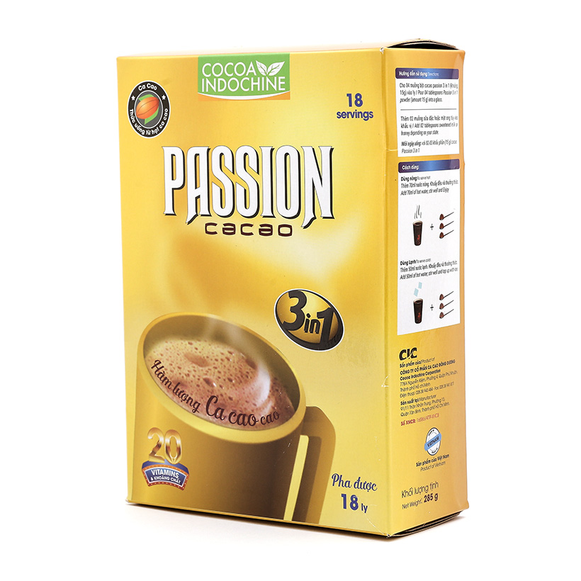 Bột cacao sữa hoà tan Passion 3 in 1 (285g)