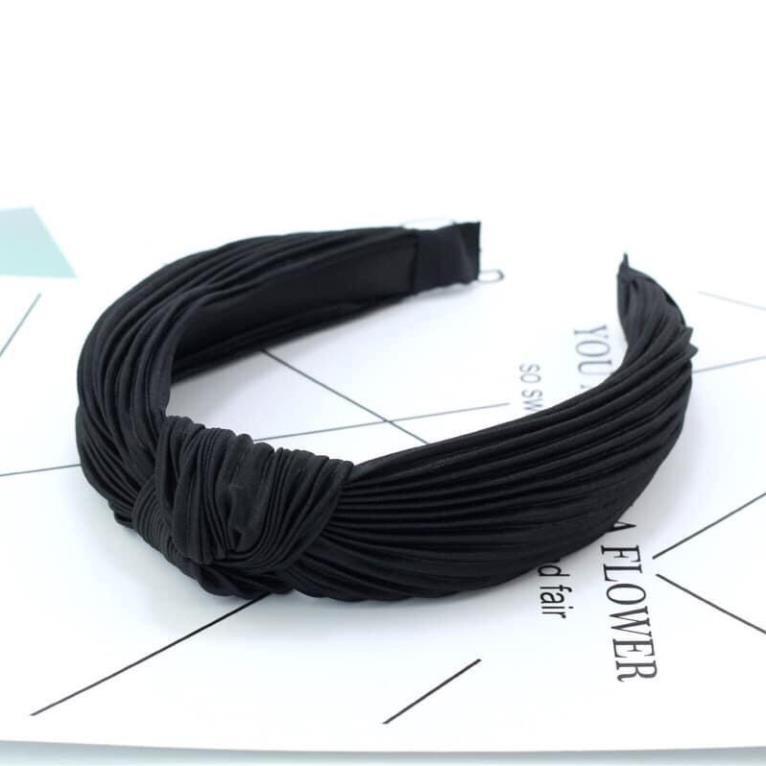 Bờm turban vải lụa nhăn mẫu siêu chất