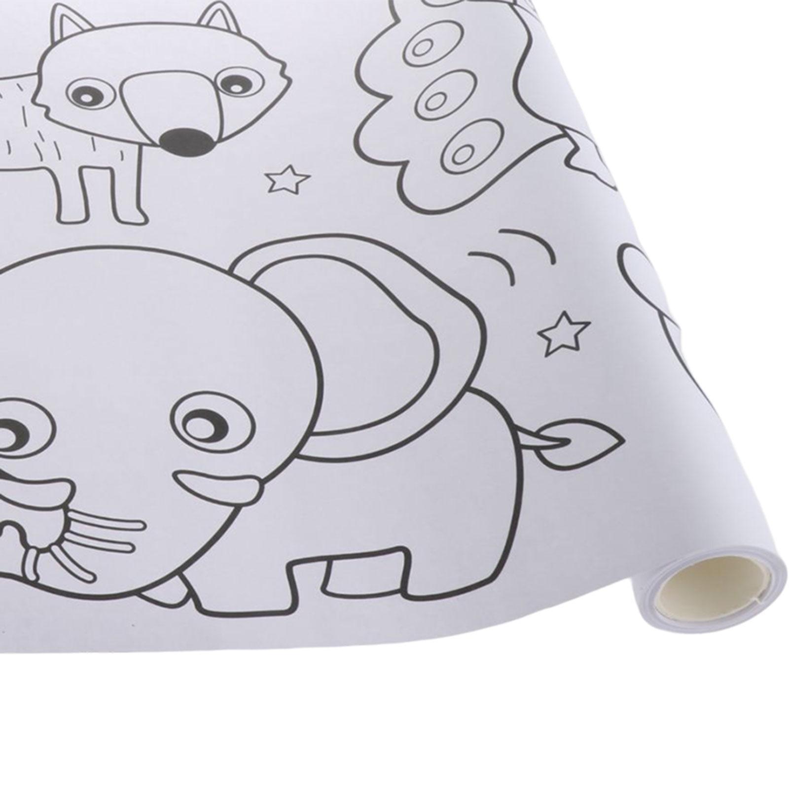 Art Paper Roll Sticky Wall Coloring Stickers Birthday Gift Coloring Posters for Party