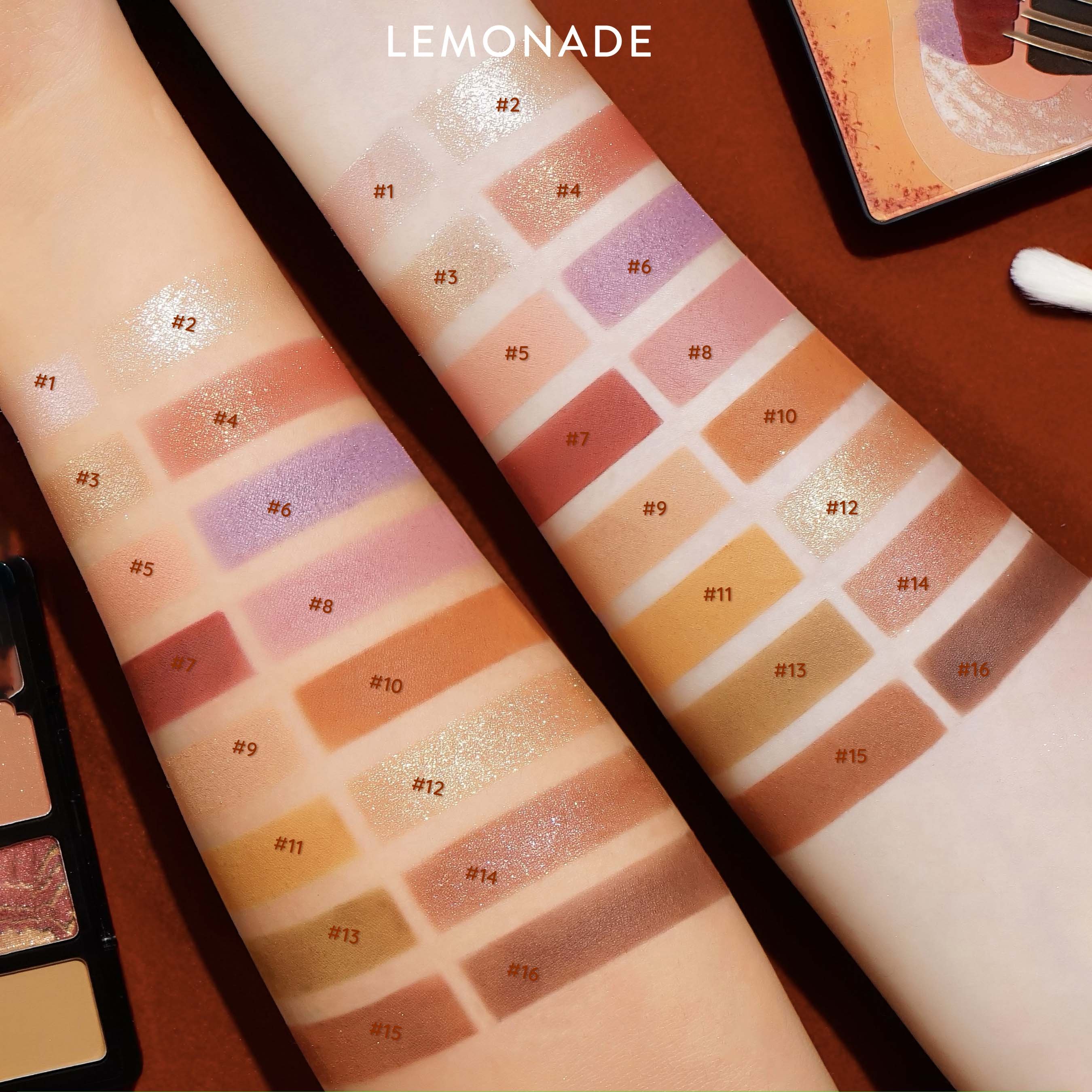 Combo Lemonade Bảng phấn mắt Aesthetic Eyeshadow Palette 8.8g và Chì kẻ mày 2 đầu Want It Got It 2.75g