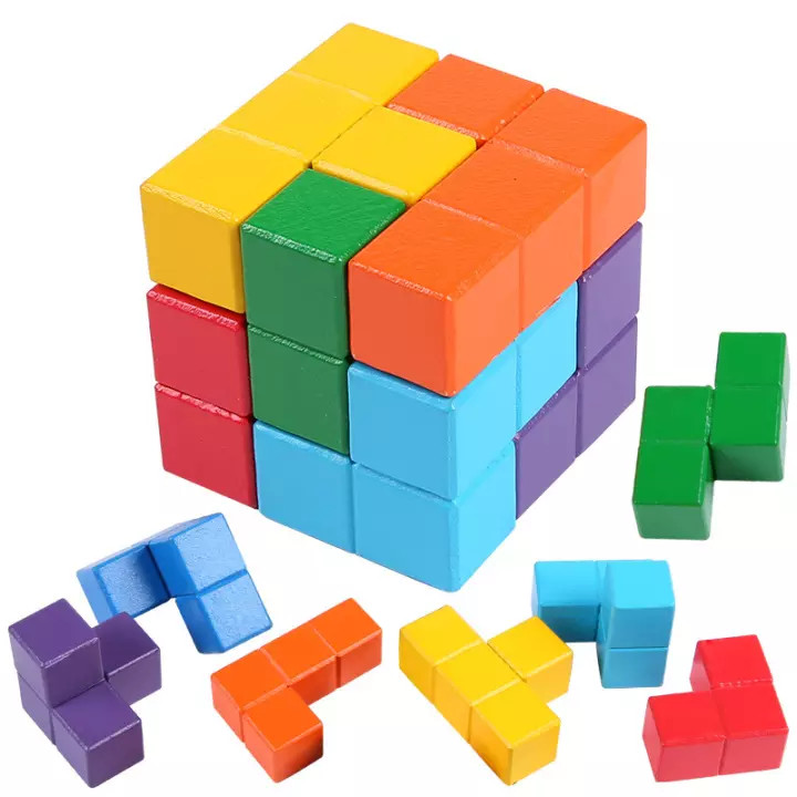 ĐỒ CHƠI GỖ - Bộ Đồ Chơi Xếp Rubik 7 Màu Winwintoys 60132 - Kích Thích Trí Não, Tạo Cho Bé Sự Khéo Léo Nhanh Nhạy