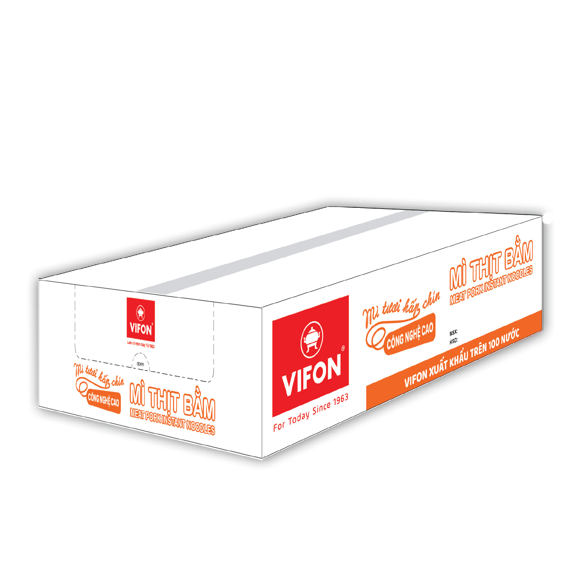 Thùng 30 Gói Mì Tươi VIFON vị Thịt Bằm (70gr/Gói)