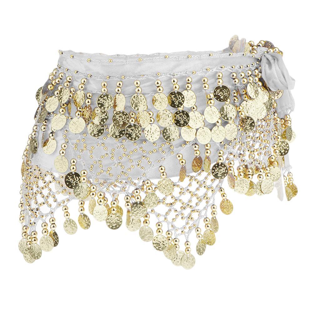 Belly Dance Waist Chain White