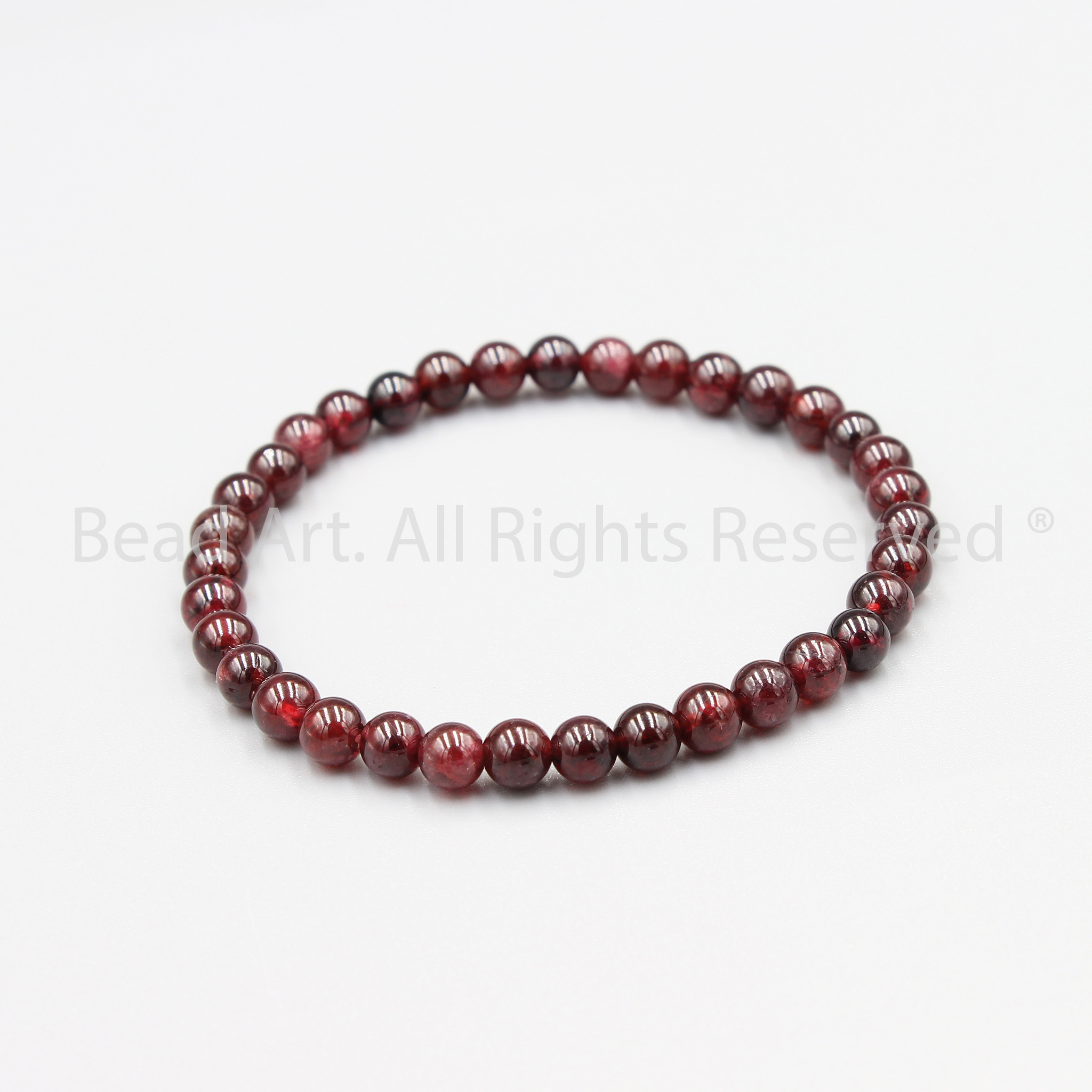 Vòng Tay 3.6-4MM Đá Garnet, Hồng Ngọc Lựu Tự Nhiên, Hoả, Thổ, Vòng Tay Phong Thuỷ, Chuỗi Hạt - Bead Art