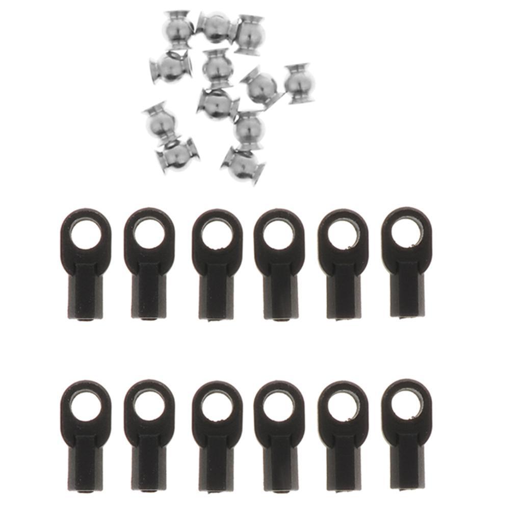 12 Pieces 3D Printer Part M3 Delta Ball Head Sleeve Buckle Carbon Rod Joints