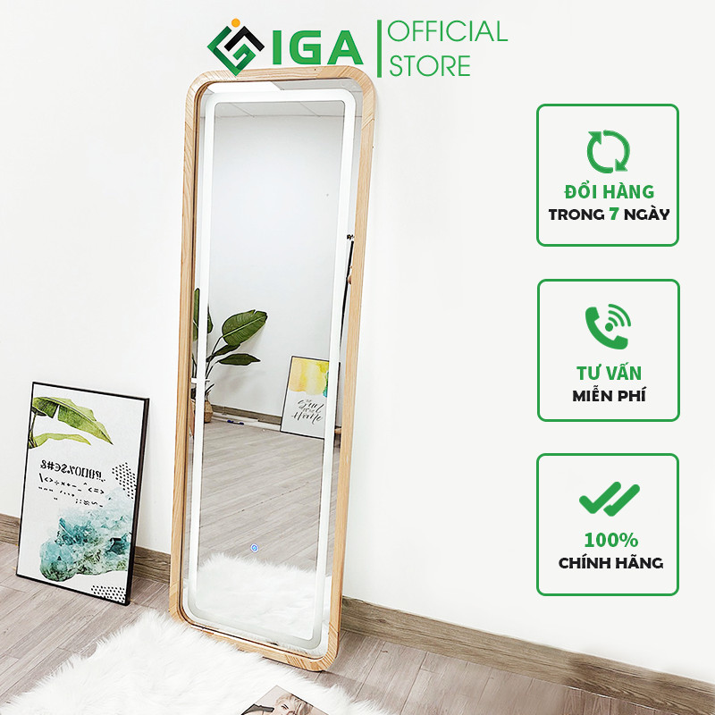 Gương Soi Toàn Thân Viền Đèn Led Cảm Ứng Mirror E - GN25