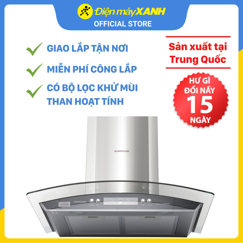 Máy hút mùi áp tường Sunhouse SHB6626 - Hàng chính hãng