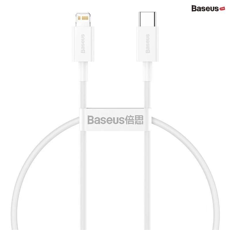 Cáp sạc nhanh siêu bền C to Lightning Baseus Superior Series PD 20W cho iPhone 12/11 Series (Type C to Lightning PD 20W/18W Fast charge &amp; 480Mbps Data, TPE Cable) - Hàng chính hãng