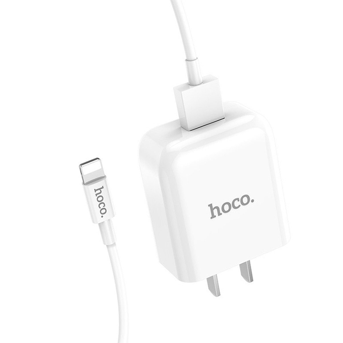 Bộ Củ Sạc Kèm Cáp Sạc  Lightning Hoco C49 + Tặng Kèm 01 Ghế Đỡ Điện Thoại Đa Năng T2 - Hàng Chính Hãng