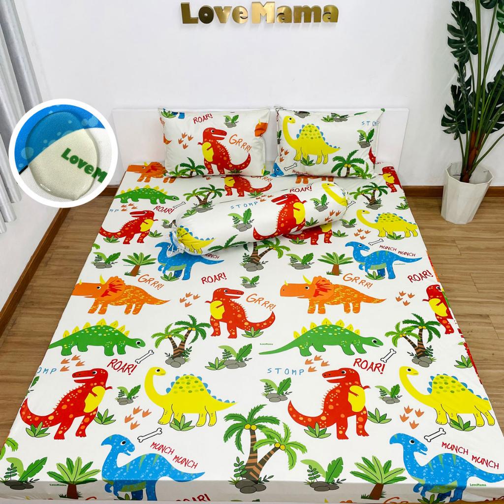 Ga chống thấm Cotton khủng long không nóng, mềm mại thoáng mát LoveMama