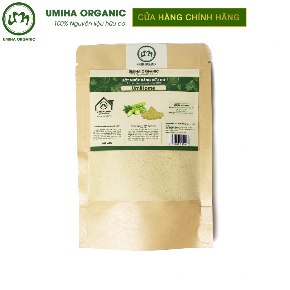 Bột Mướp Đắng đắp mặt nạ hữu cơ UMIHOME nguyên chất | Bitter gourd powder 100% Organic 135G