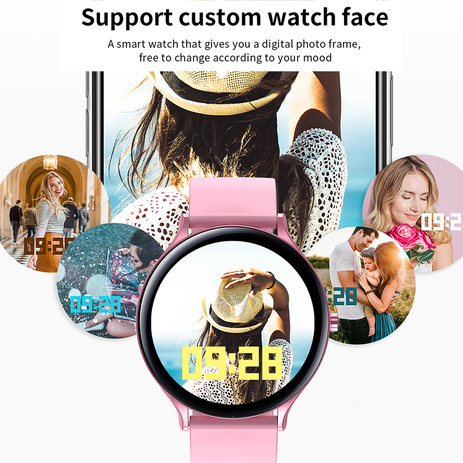 Đồng hồ thông minh QW13 Màn hình TFT 1,28 inch IP67 chống thấm nước Nhịp tim giấc ngủ Máy đo huyết áp