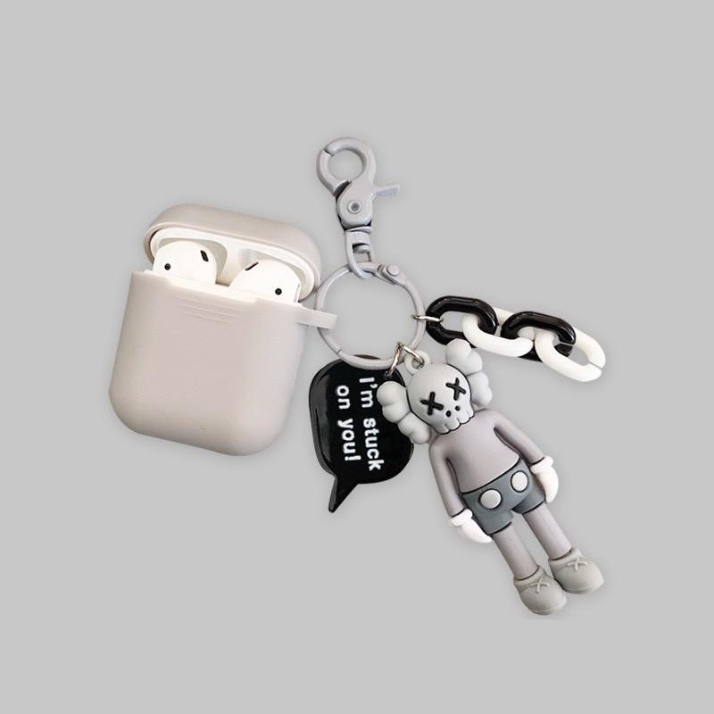 Ốp bảo vệ và móc khoá mô hình dành cho Airpods 1/2/PRO đủ màu