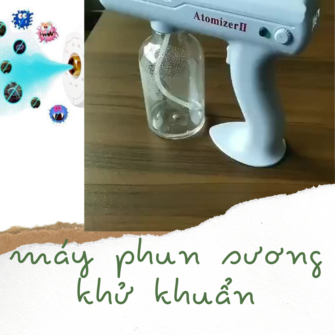 Bình Xịt Khử Trùng Phun Sương Đèn Xanh Dương Không Dây, Máy Phun Khử Trùng Lốc Xoáy Nhỏ Mới (Sạc USB)