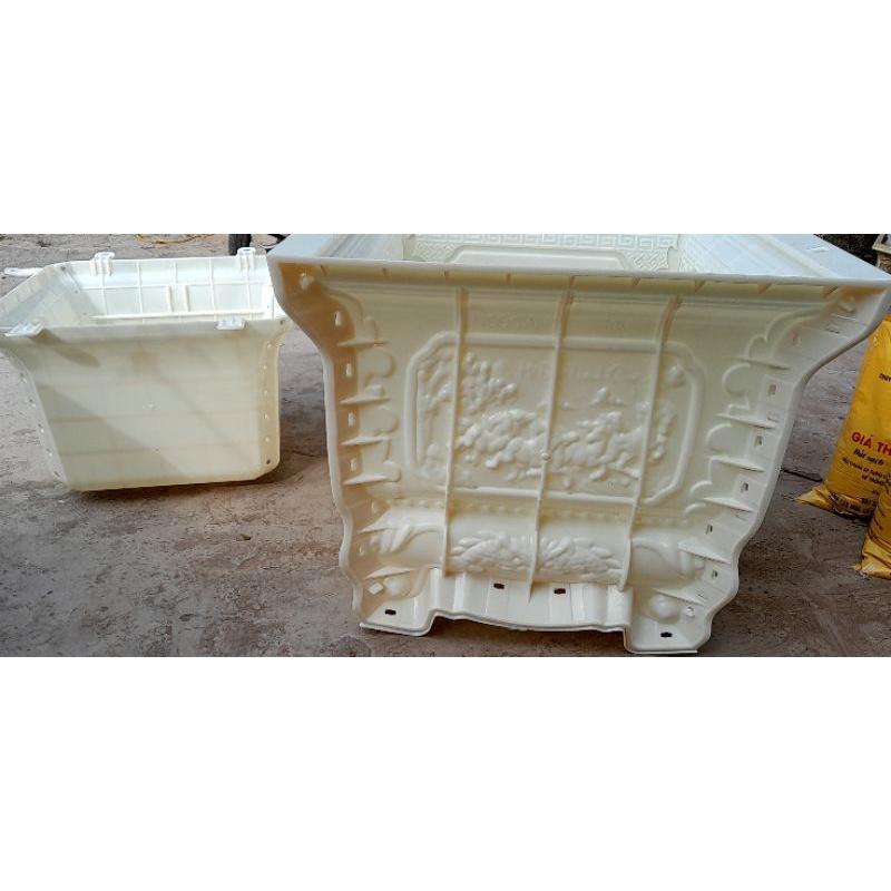 Khuôn chậu vuông rộng 70 cm chân liền nhựa abs dày dặn mẫu thuyền ngựa hàng loại 1