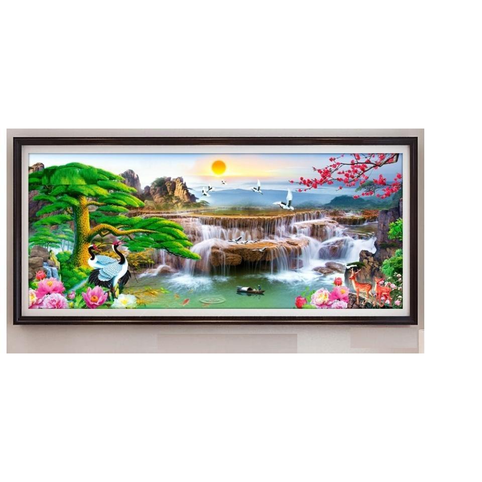 FreeShip từ 250K-Tranh đính đá Thiên Nhiên Giao Hòa LV012 KT: 120x65cm