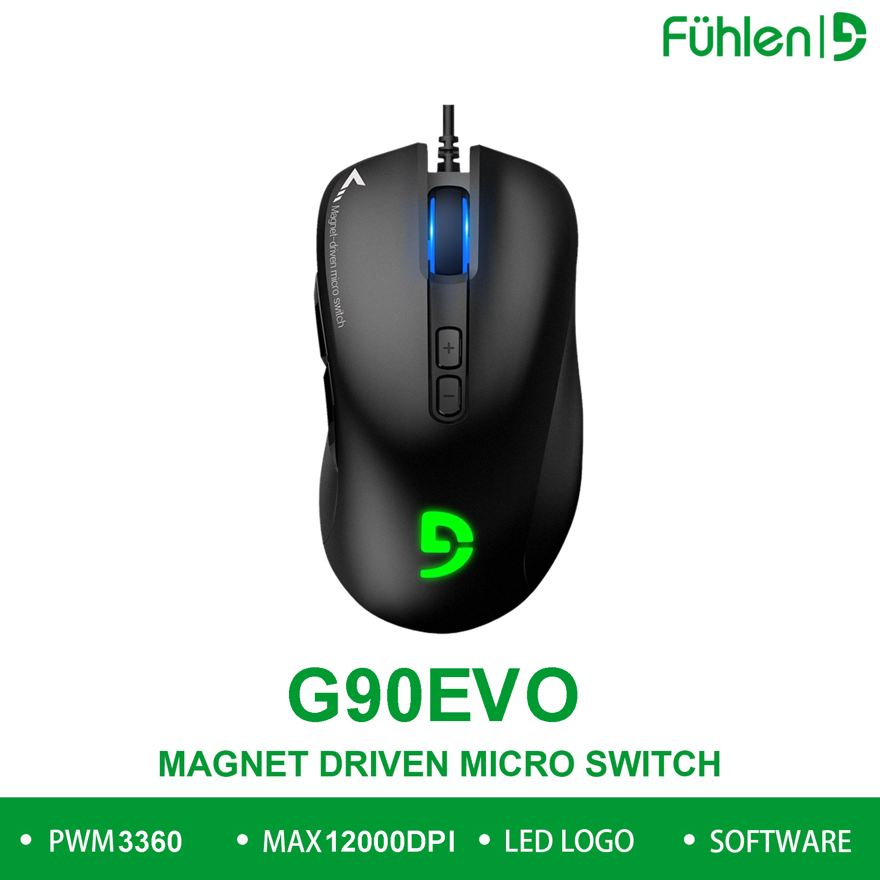 Chuột có dây game Fuhlen G90Evo switch bất tử - hàng chính hãng