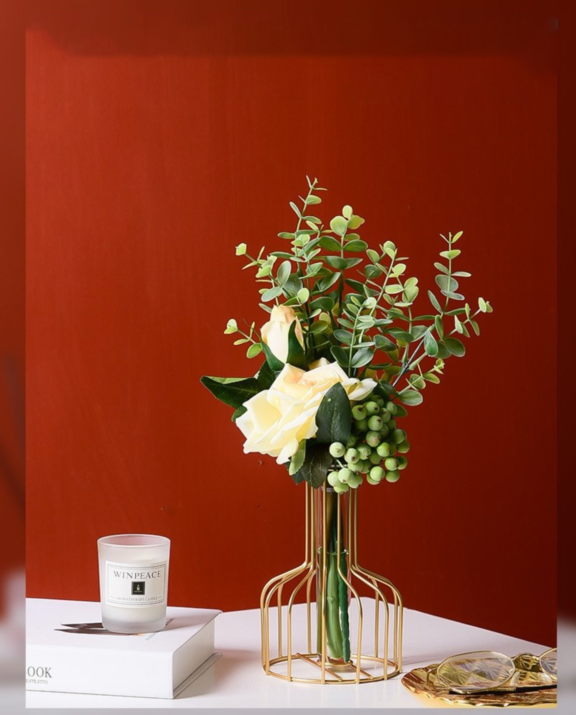 Lọ hoa trang trí decor bàn ăn, đàn piano, nhà bếp, phòng khách (ko kèm hoa) - Hàng chính hãng