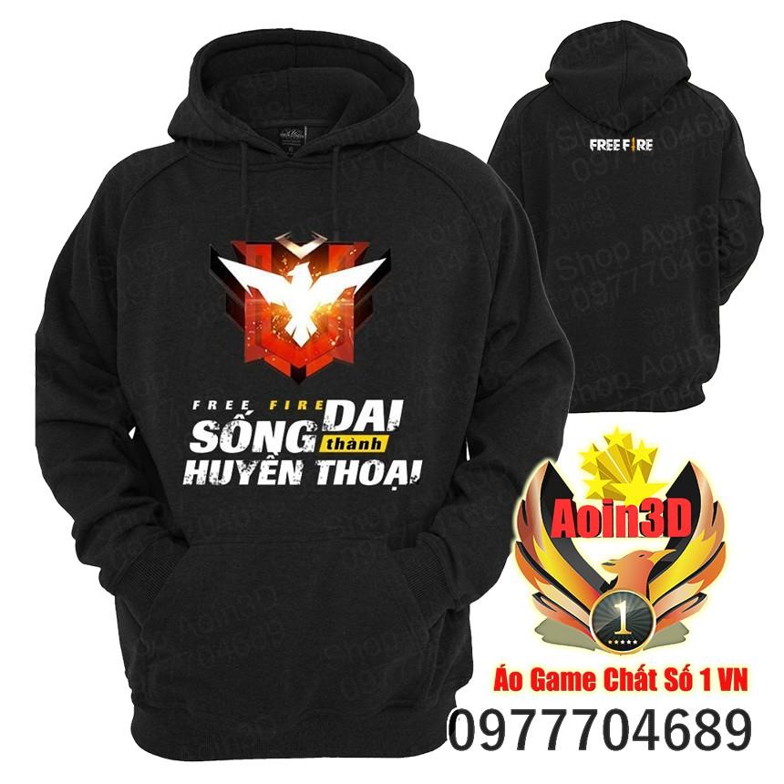 Áo Free Fire Rank Huyền Thoại - Áo Hoodie Shop Aoin3D