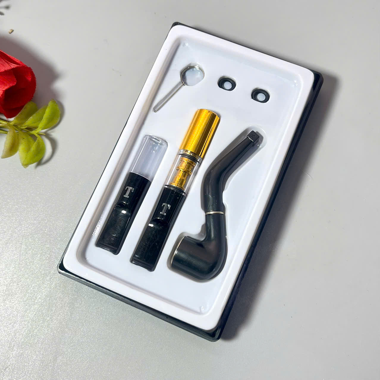 Bộ Tẩu và đầu lọc thuốc mini - quà tặng sảnh điệu dành cho Nam  - T0296