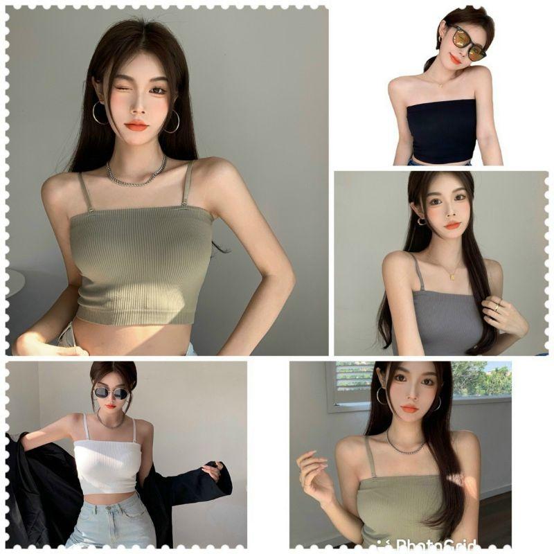 Siêu phẩm áo bra quây ngang 2 dây cropp top xinh quá đỉnh luôn nè