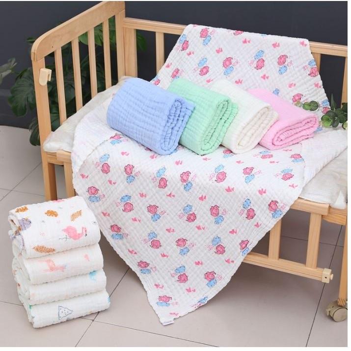 Khăn tắm xô 6 lớp siêu mềm siêu thấm cho bé (kích thước 110cm x 110cm)