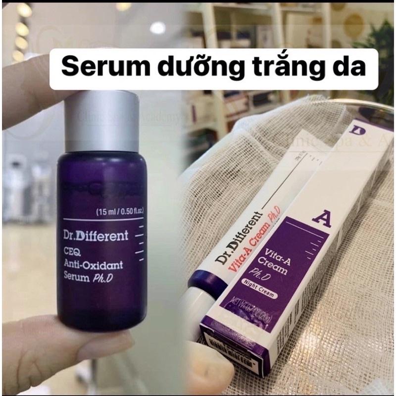 Tinh chất Serum Vitamin C 17% Dr Different coQ10 Trắng Da, Bật tông, Mờ Thâm Nám 15ml - Hee's Beauty