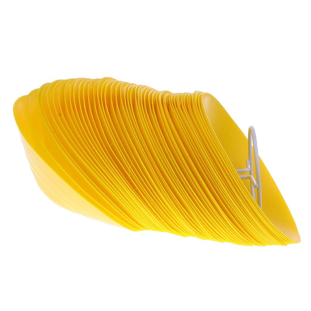 50 × Soccer Disc Cones Field Agility   Team Sport Yellow